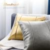 BRAWARM Gray Leather Throw Pillow Covers 20 X 20 Inches - Faux Leather Pillow Cover with Piping, Hand Stitched Leather Throw Pillow for Couch Sofa Bed Living Room Home Decorative view 4