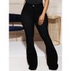 Flare Bell Bottom Jeans for Women High Waisted Stretch Wide Leg Denim Pants Classic Slimming Retro Comfy Jean (Black,Medium) view 4