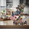 AONEHOME Adjustable 3 Tiered Tray Stand with 3 pcs Farmhouse Decor for Party view 2