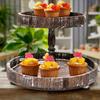 AONEHOME Adjustable 3 Tiered Tray Stand with 3 pcs Farmhouse Decor for Party view 4