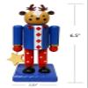 Christmas Nutcracker Soldiers Set of 4, 6.5 Inch Wooden Figurine Display Set Penguin, Reindeer, Bear, and Raccoon view 2