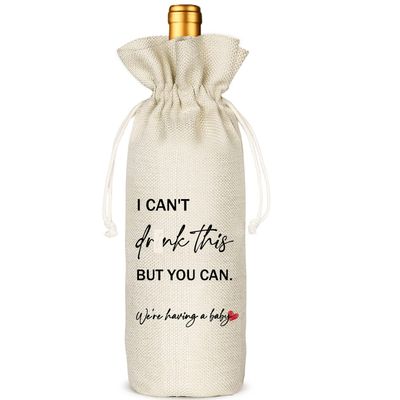 Socive Pregnancy Announcements Wine Bag, Cute Baby Announcement Wine Bag, Pregnant Reveal, Grandparents Baby Gifts