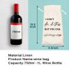 Socive Pregnancy Announcements Wine Bag, Cute Baby Announcement Wine Bag, Pregnant Reveal, Grandparents Baby Gifts view 2