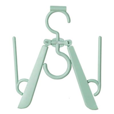 8pcs Folded Baby Non-Slip Closet Hangers, Expandable Children Coat holrd, Newborn Kids Baby Plastic Closet Rack with Hook, Suitable for 0-18 Years Old (Color : Blue)