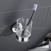 Brushed Gold Toothbrush Tooth Cup Holder With Glass Cup Stainless Steel Tumbler Holder Bathroom Accessories Black Chrome Plated,A1 cup holder view 4