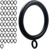 Curtain Ring Metal 42-Pcs 1.5 Inch Inner Diameter with Eyelets Fit Up to 1 1/4-Inch Rod Large Wire Diameter (Black-42Pcs) view 1