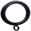 Curtain Ring Metal 42-Pcs 1.5 Inch Inner Diameter with Eyelets Fit Up to 1 1/4-Inch Rod Large Wire Diameter (Black-42Pcs) view 2