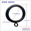 Curtain Ring Metal 42-Pcs 1.5 Inch Inner Diameter with Eyelets Fit Up to 1 1/4-Inch Rod Large Wire Diameter (Black-42Pcs) view 3