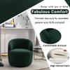 Antetek 2 Units Swivel Chair, Round Accent Sofa Chair, Club 360 Degree Swivel Barrel Chair, Modern Teddy Farbic Leisure Arm Chair for Nursery, Living Room, Hotel, Bedroom, Office, Lounge, Green view 4