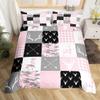 Camo Kids Duvet Cover Set Twin,Deer Antler Silhouette Pink Camouflage Comforter Cover for Boys Girls New Year Xmas Decor,Animals Rustic Quilt Cover,Arrow Geometric Lattice Bedding Set,1 Pillowcase view 4