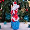TYCHEART STUDIO Wooden Carved Santa Claus Figurine 9" Handmade Christmas Home Decoration Made in Ukraine view 2