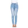 Maiyifu-GJ Women's Double Breasted High Waist Jeans Stretch Butt Lifting Button Down Denim Pants Retro Skinny Jean Trousers (Light Blue,XX-Large) view 1