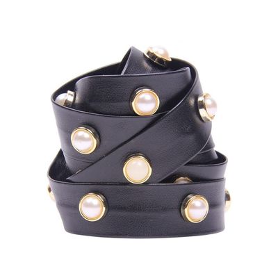 1m DIY Rivet Hip Hop Leather Rope, Leather Collar Accessories, Necklace Jewelry Making Apparel Sewing (Color : #5)