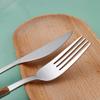 Wooden Silverware Set 40 Piece Flatware sets for 10 With Wood Imitation Wood Handle Stainless Steel Cutlery Utensils Set for Wedding Home Kitchen Restaurant Include Knifes Forks and Spoons Set view 3