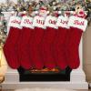 Dodosky Christmas Stocking, 6Pack Burgundy Personalized Christmas Stockings, Custom Christmas Stockings, Knitted Christmas Stockings, Christmas Stocking, Family Christmas Stocking - Holiday Stockings view 1
