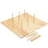 Yookeer 17.7 x 19.7 inches jumbo Wood Pegboard Drawer Organizer with 32 pcs Wooden Peg Adjustable Pegboard Wall Shelf and Drawer Organizer for Dish kitchen Plate Containers Cookware Utensils(2 Set) view 1