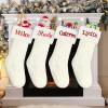 Dodosky Christmas Stocking, 4Pack Ivory White Personalized Christmas Stockings, Custom Christmas Stocking, Knitted Christmas Stockings, Christmas Stocking, Family Christmas Stocking - Holiday Stocking view 1