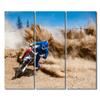 3 Piece Canvas Wall Art Motocross Racing Painting Bedroom Decor Canvas Wall Art Modern Sports Artwork Wall Decorations for Living Room Home Decor Poster Wall Art Framed Ready to Hang - 40"W x 60"H view 1