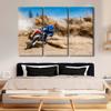 3 Piece Canvas Wall Art Motocross Racing Painting Bedroom Decor Canvas Wall Art Modern Sports Artwork Wall Decorations for Living Room Home Decor Poster Wall Art Framed Ready to Hang - 40"W x 60"H view 3