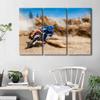 3 Piece Canvas Wall Art Motocross Racing Painting Bedroom Decor Canvas Wall Art Modern Sports Artwork Wall Decorations for Living Room Home Decor Poster Wall Art Framed Ready to Hang - 40"W x 60"H view 4
