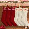 Dodosky Christmas Stockings 6Pack, 3Pack Ivory White and 3Pack Burgundy Christmas Stockings Personalized Stockings for Family Stockings Christmas Decoration Custom Christmas Stockings with Names view 1