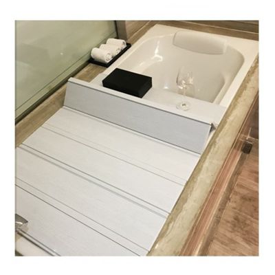 Bathtub Trays Foldable Bathtub Cover, Multifunctional Bathtub Tray Shelf, Thickened Durable Dustproof and Waterproof Bath Cover, Easy to Organize (Size : 66x104x1.1cm)