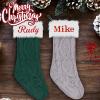 Dodosky Christmas Stocking 6Pack, 2Pack Burgundy, 2Pack Green and 2Pack Ivory White Personalized Christmas Stocking, Custom Christmas Stocking, Knitted Christmas Stocking, Family Christmas Stocking view 4