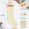 Dodosky Christmas Stockings, 6Pack Ivory White Christmas Stockings Personalized Christmas Stockings for Family Personalized Stockings Christmas Holiday Decorations Custom Christmas Stockings with Name view 2