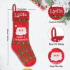 Dodosky Personalized Christmas Stocking 5Pack, Santa Claus, Elk, Sledge, Snowman, Bells Christmas Stocking with Name Personalized Knit Stocking Family Christmas Stocking Embroidered Christmas Stocking view 2