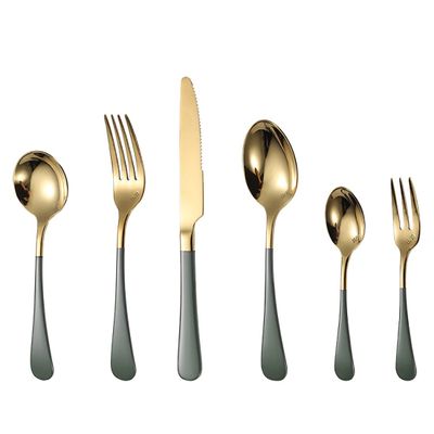 Green Silverware Set for 10, IKXO 60-Piece 18/10 Stainless Steel Satin Finish Flatware Set, Kitchen Utensil Set, Mirror Polished Tableware Cutlery Set for Home and Restaurant Christmas Gift