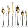 Green Silverware Set for 10, IKXO 60-Piece 18/10 Stainless Steel Satin Finish Flatware Set, Kitchen Utensil Set, Mirror Polished Tableware Cutlery Set for Home and Restaurant Christmas Gift view 3