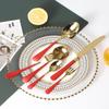 Green Silverware Set for 10, IKXO 60-Piece 18/10 Stainless Steel Satin Finish Flatware Set, Kitchen Utensil Set, Mirror Polished Tableware Cutlery Set for Home and Restaurant Christmas Gift view 4