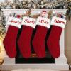 Dodosky Christmas Stocking, 4Pack Burgundy Personalized Christmas Stockings, Custom Christmas Stockings, Knitted Christmas Stockings, Christmas Stocking, Family Christmas Stocking - Holiday Stockings view 1
