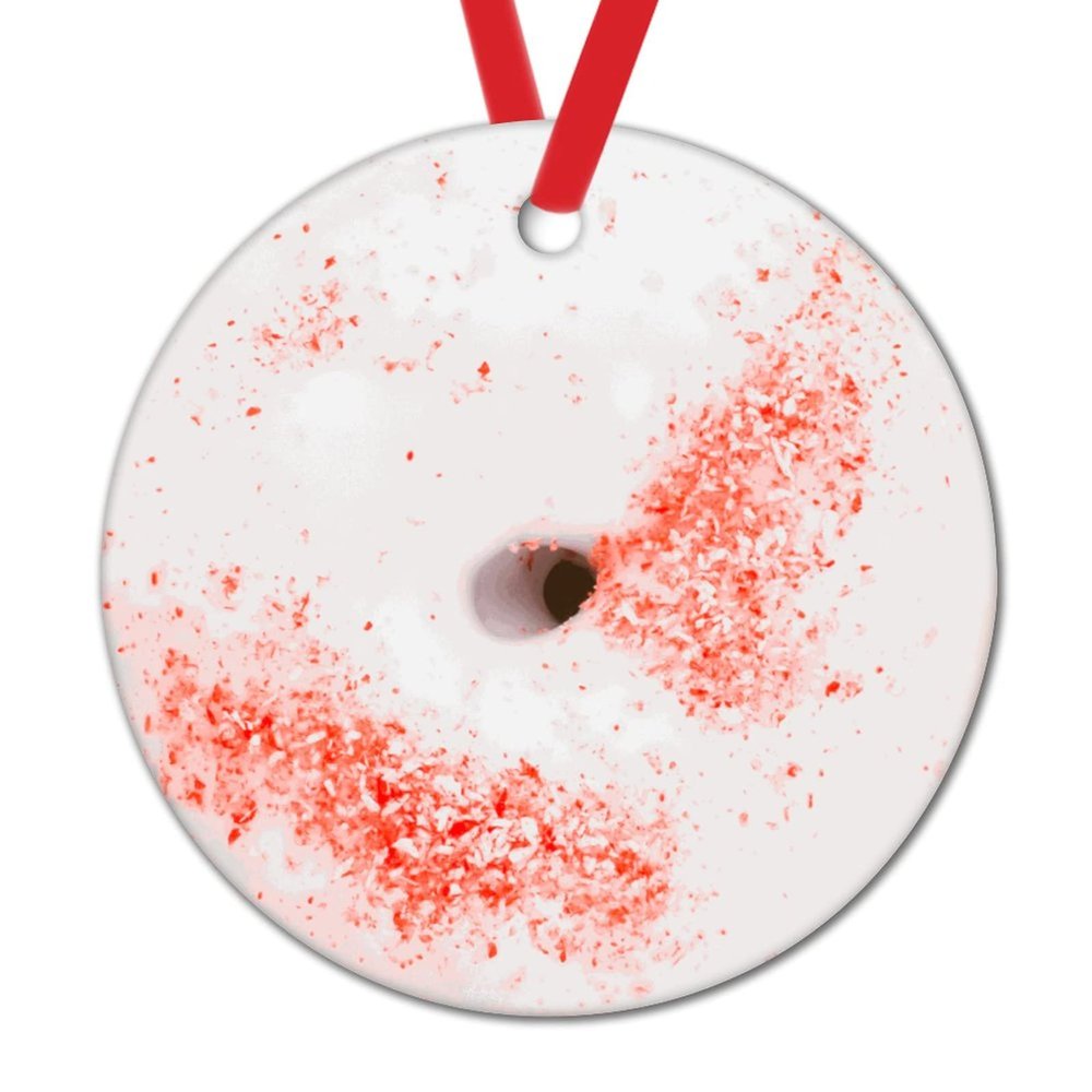 Baking Dessert Food Christmas Tree Ornaments Chocolate Donuts Christmas Keepsake Round Ceramic Xmas Ornaments Dessert Sweet Frosted Donut Christmas Decor to Kids Child