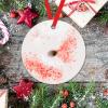 Baking Dessert Food Christmas Tree Ornaments Chocolate Donuts Christmas Keepsake Round Ceramic Xmas Ornaments Dessert Sweet Frosted Donut Christmas Decor to Kids Child view 4