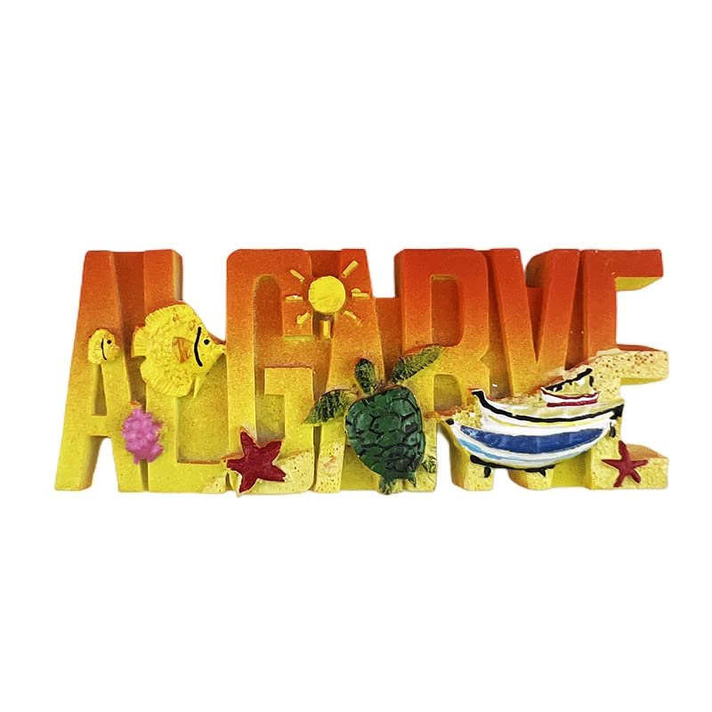 Algarve Portugal 3D Letters Fridge Magnet Souvenir Gift,Resin Handmade Algarve Refrigerator Magnet Home & Kitchen Decoration Collection