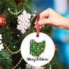 Christmas Ornaments Ohio Ornaments for Christmas Trees American State Merry Christmas Ceramic Round Personalized Christmas Ornaments 2022 Christmas Decor Keepsake Holiday Christmas Decor 3 Inch view 4