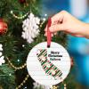 California Map Christmas Decorations for Tree Personalized Home State Christmas Ornament 2022 Merry Christmas Ceramic Round Hanging Ornaments Christmas Keepsake New Year Gifts 3 Inch view 4