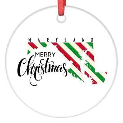Maryland Home State Christmas Ornaments 2022 Merry Christmas Sweet Home Christmas Decorations for Tree Personalized Christmas Ornaments Holiday Christmas Keepsake New Year Gifts 3 Inch