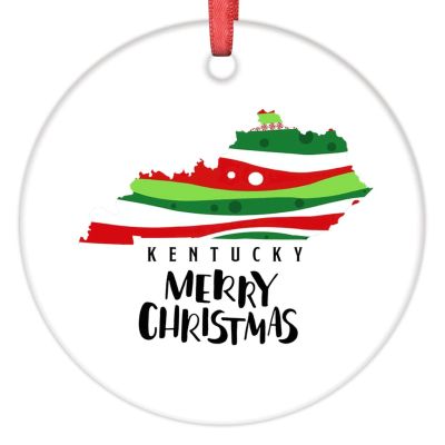 Kentucky Home State Christmas Ornaments 2022 Merry Christmas Sweet Home Christmas Decorations for Tree Personalized Christmas Ornaments Holiday Christmas Keepsake New Year Gifts 3 Inch