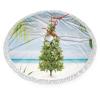 Christmas Christmas Tree Skirt with Tassels,Tropical Island Sandy Beach Party Theme, Snowflakes Xmas Tree Skirts for Holiday Party Home Deco,Green 48 Inches view 1
