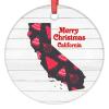 California Map Christmas Tree Ornaments Personalized Home State Christmas Ornament 2022 Merry Christmas Ceramic Round Farmhouse Christmas Ornaments Keepsake New Year Gifts 3 Inch view 1