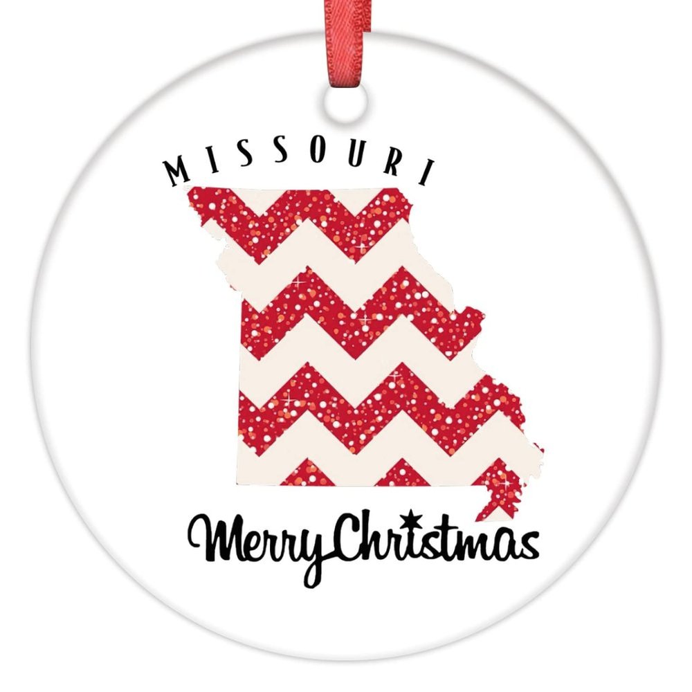 Missouri Home State Christmas Ornaments 2022 Merry Christmas Sweet Home Christmas Tree Ornaments Personalized Christmas Ornaments Holiday Christmas Keepsake New Year Gifts 3 Inch