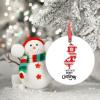 New Jersey Map Ornaments for Christmas Trees Personalized Home State Christmas Ornament 2022 Merry Christmas Ceramic Round Hanging Ornaments Christmas Keepsake New Year Gifts 3 Inch view 2
