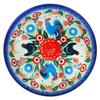 Polmedia Polish Pottery Pasta Bowl 9-inch - Rooster Fiesta Pattern Handmade in Boleslawiec Poland by Ceramika Bona + Certificate of Authenticity view 2