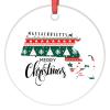 Merry Christmas Massachusetts Christmas Ornaments Personalized Christmas Ornaments 2022 Ameirican Home State Ornaments for Christmas Trees Christmas Decor Holiday Keepsake New Year Gifts 3 Inch view 1