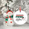 Merry Christmas Massachusetts Christmas Ornaments Personalized Christmas Ornaments 2022 Ameirican Home State Ornaments for Christmas Trees Christmas Decor Holiday Keepsake New Year Gifts 3 Inch view 3