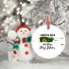 Christmas Ornaments Puerto Rico Christmas Tree Ornaments American State Merry Christmas Ceramic Round Personalized Christmas Ornaments 2022 Christmas Decor Keepsake Holiday Christmas Decor 3 Inch view 3