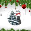 Meowy Christmas Cat Christmas Ceramic Ornament Christmas Tree Cat Personalized Christmas Ornament Ornament for Christmas Tree view 3