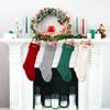 Lemefind Personalized Christmas Stockings 6 Pack Knit Embroidery Name Large Custom Family Christmas Stockings with Burgundy White Green Grey for Fireplace Mantel Farmhouse Xmas Party Decor Gifts view 3